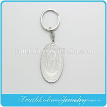 TKB - K0008 Stainless Steel Silver Virgin Mary Metal Pendant Custom Design Keychain